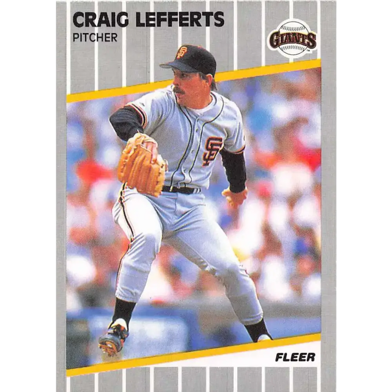 1989 Fleer #332 Craig Lefferts EX Excellent San Francisco Giants Baseball Card - Baseball Card Single