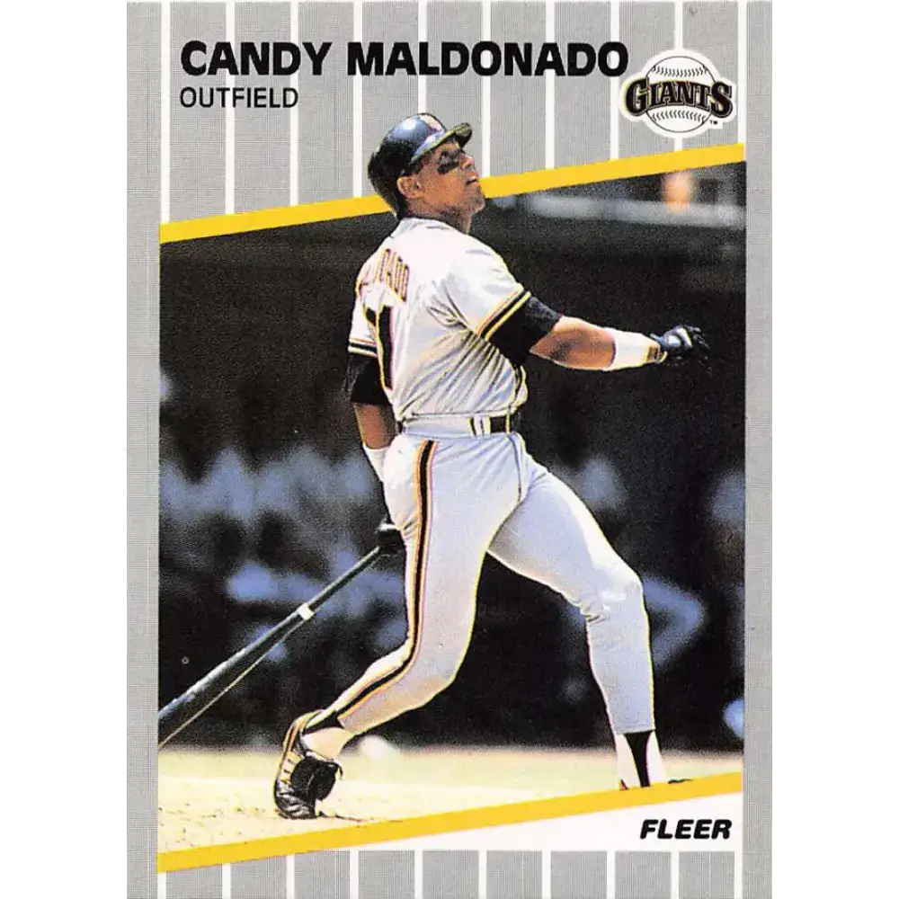 1989 Fleer #333 Candy Maldonado EX Excellent San Francisco Giants Baseball Card - Baseball Card Single