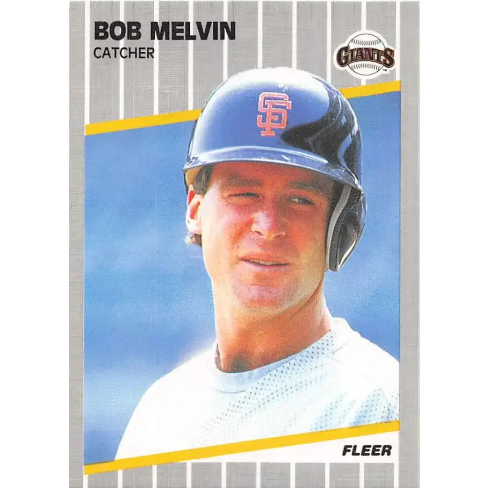 1989 Fleer #335 Bob Melvin EX Excellent San Francisco Giants Baseball Card - Baseball Card Single