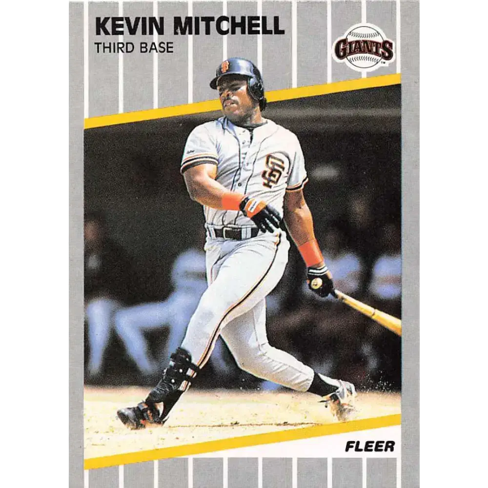 1989 Fleer #336 Kevin Mitchell EX Excellent San Francisco Giants Baseball Card - Baseball Card Single