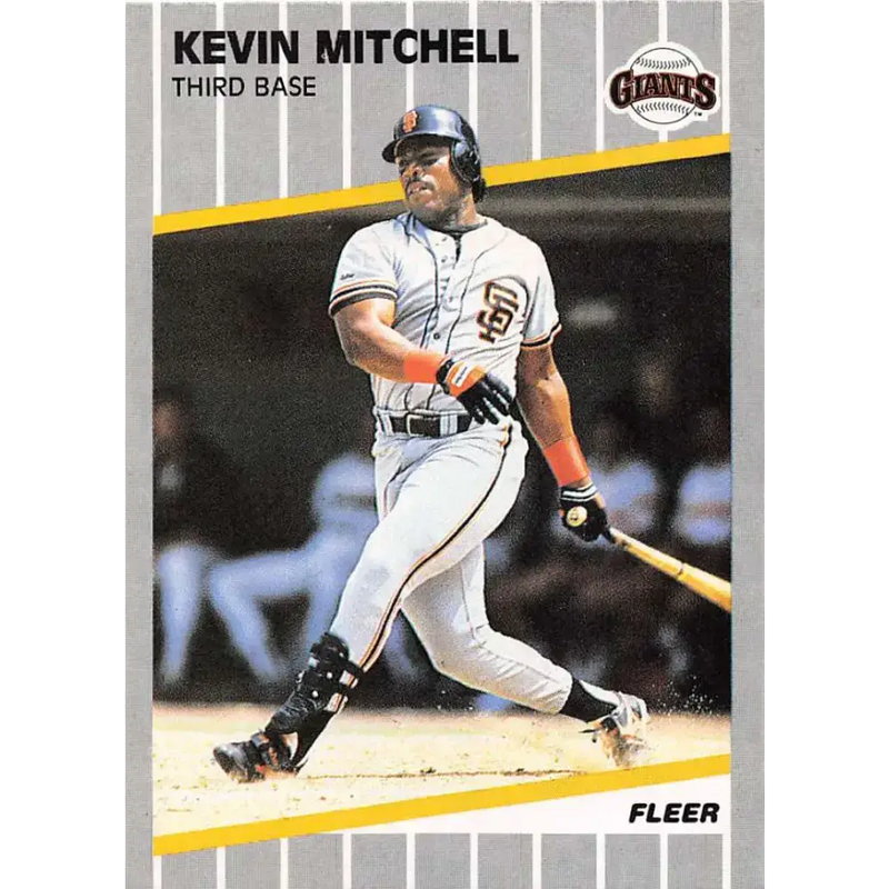1989 Fleer #336 Kevin Mitchell EX Excellent San Francisco Giants Baseball Card - Baseball Card Single