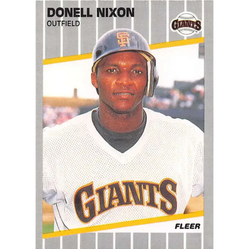 1989 Fleer #337 Donell Nixon EX Excellent San Francisco Giants Baseball Card - Baseball Card Single