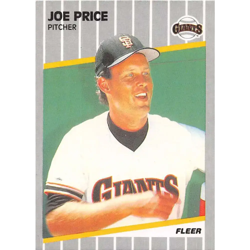 1989 Fleer #339 Joe Price EX Excellent San Francisco Giants Baseball Card - Baseball Card Single