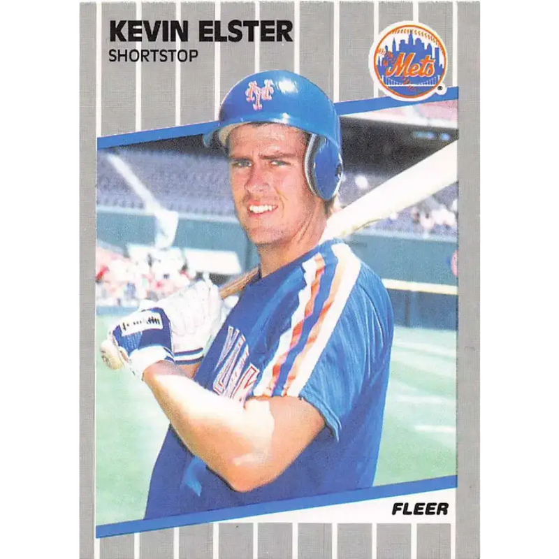 1989 Fleer #34 Kevin Elster EX Excellent New York Mets Baseball Card - Baseball Card Single