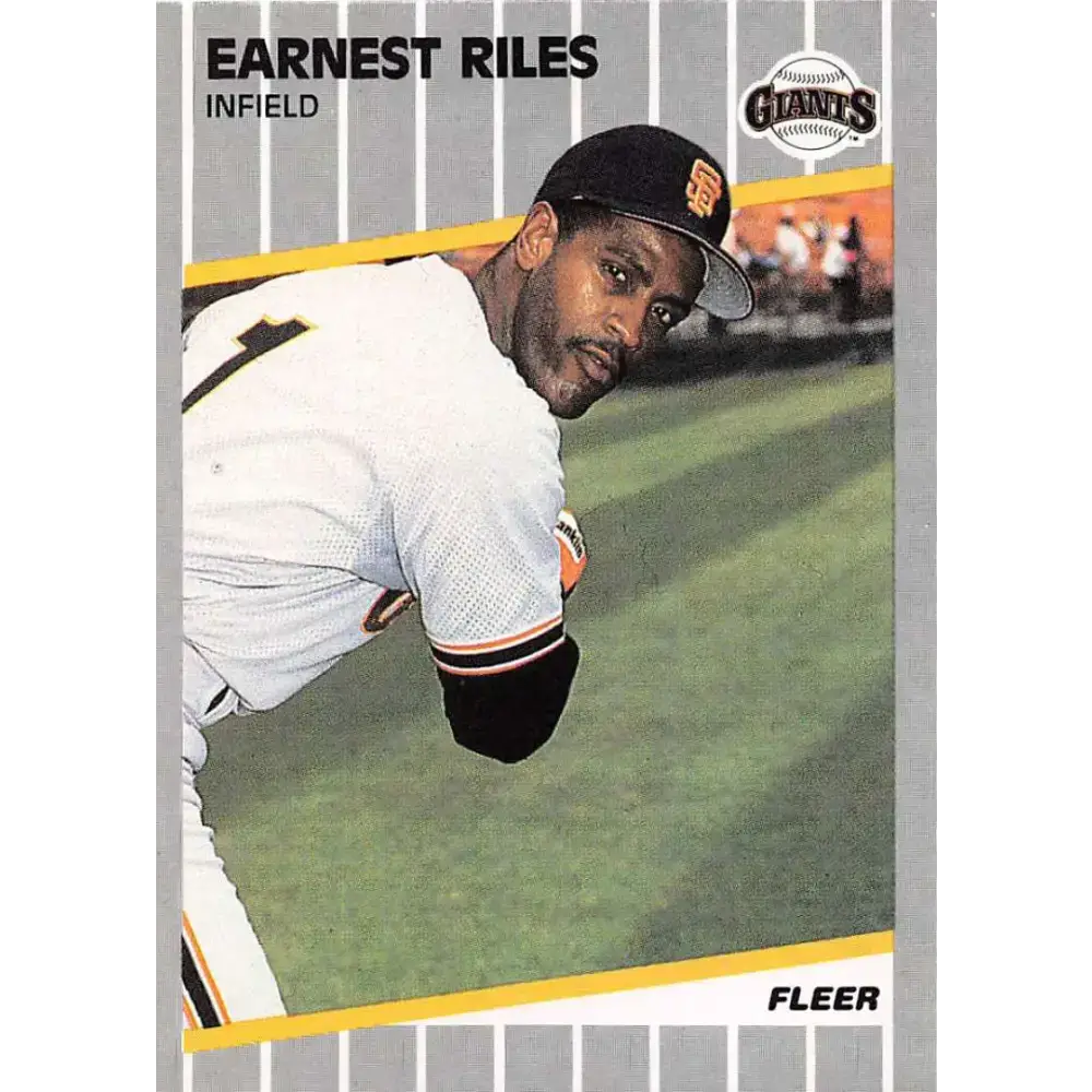 1989 Fleer #341 Ernest Riles EX Excellent San Francisco Giants Baseball Card - Baseball Card Single