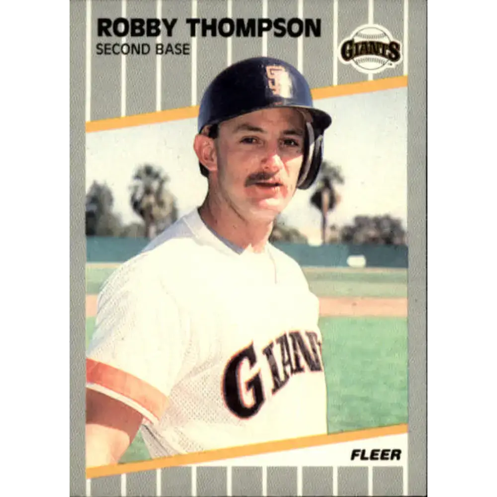 1989 Fleer #344 Robby Thompson EX Excellent San Francisco Giants Baseball Card - Baseball Card Single