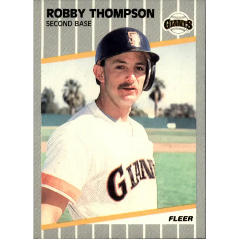 1989 Fleer #344 Robby Thompson EX Excellent San Francisco Giants Baseball Card - Baseball Card Single