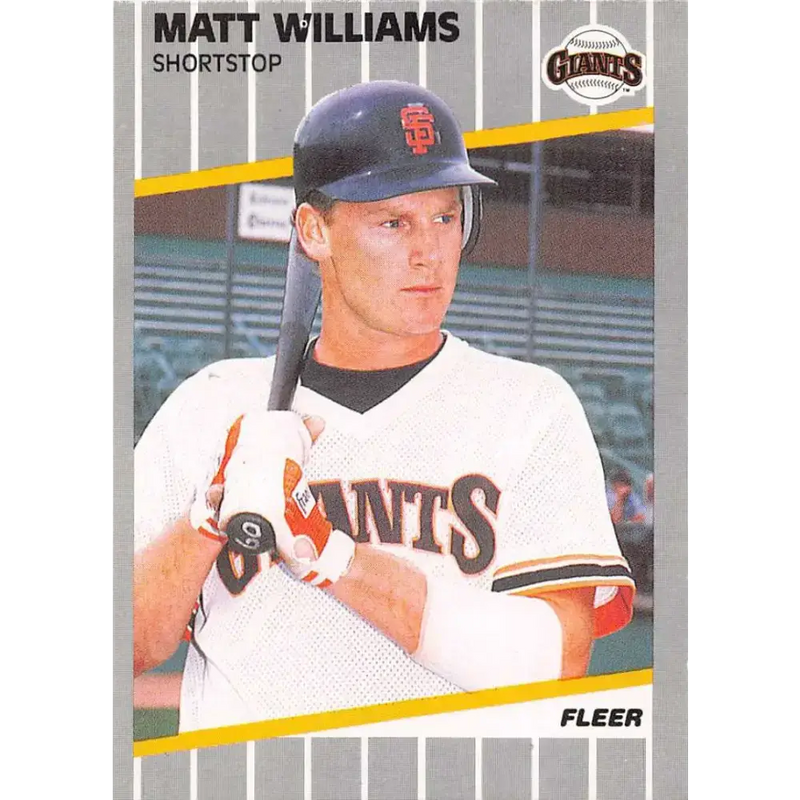 1989 Fleer #346 Matt Williams EX Excellent San Francisco Giants Baseball Card - Baseball Card Single