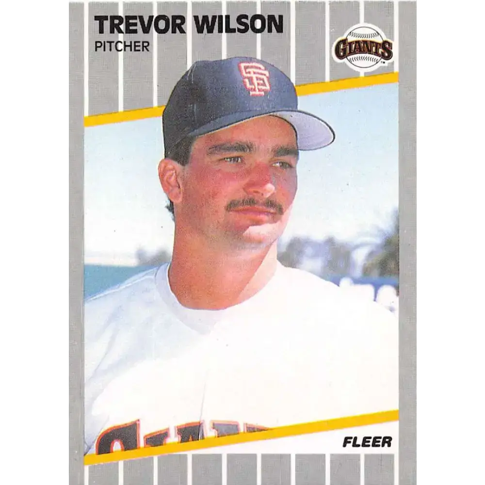 1989 Fleer #347 Trevor Wilson EX Excellent RC Rookie San Francisco Giants Baseball Card - Baseball Card Single