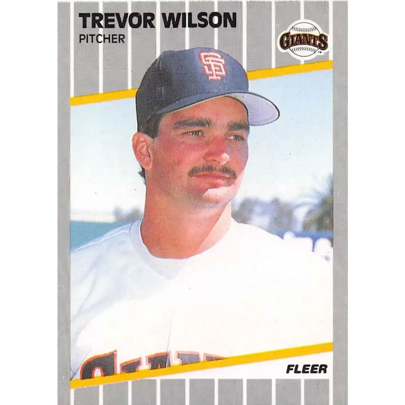 1989 Fleer #347 Trevor Wilson EX Excellent RC Rookie San Francisco Giants Baseball Card - Baseball Card Single