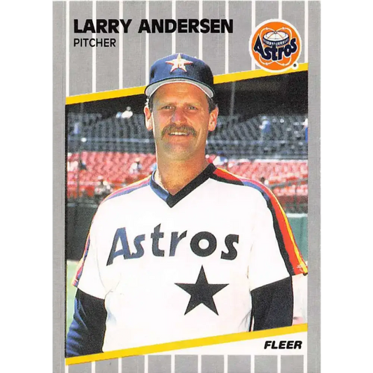 1989 Fleer #349 Larry Andersen EX Excellent Houston Astros Baseball Card