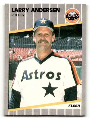 Original gloss Larry Andersen Houston Astros baseball card from 1989 Fleer #349