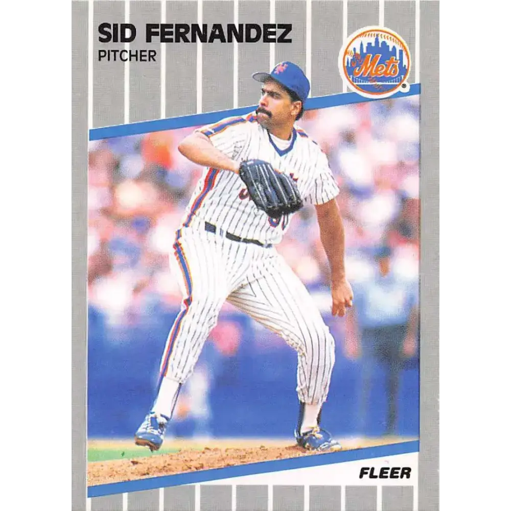 1989 Fleer #35 Sid Fernandez EX Excellent New York Mets Baseball Card - Baseball Card Single