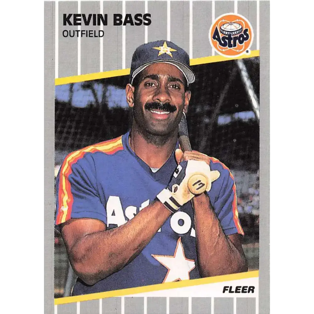 1989 Fleer #351 Kevin Bass EX Excellent Houston Astros Baseball Card - Baseball Card Single