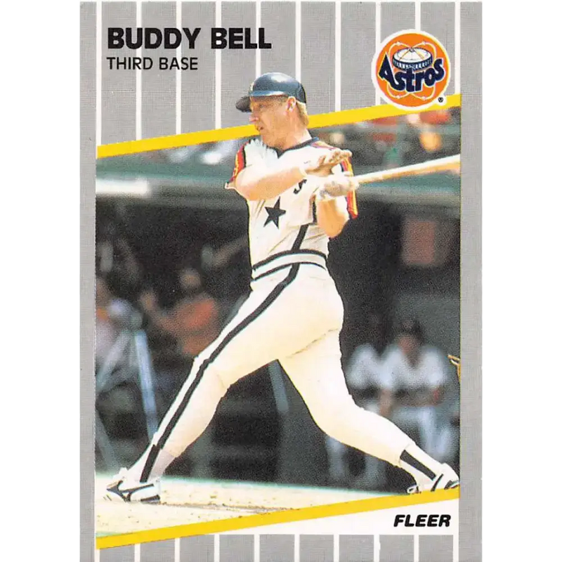 1989 Fleer #352 Buddy Bell EX Excellent Houston Astros Baseball Card - Baseball Card Single