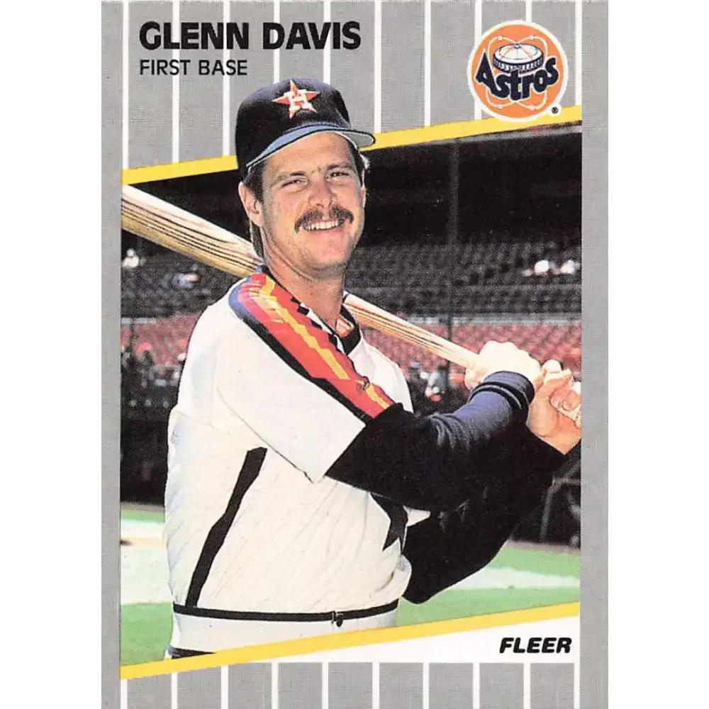 1989 Fleer #355 Glenn Davis EX Excellent Houston Astros Baseball Card - Baseball Card Single