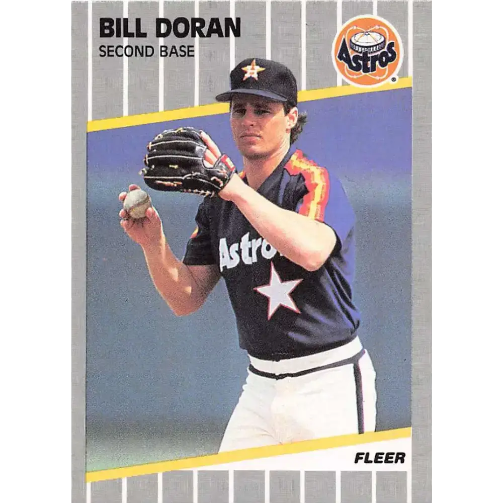 1989 Fleer #357 Bill Doran EX Excellent Houston Astros Baseball Card - Baseball Card Single