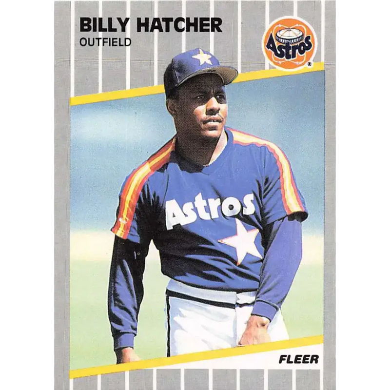 1989 Fleer #359 Billy Hatcher EX Excellent Houston Astros Baseball Card - Baseball Card Single