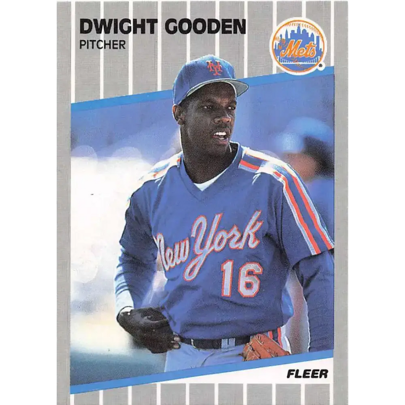 1989 Fleer #36 Dwight Gooden EX Excellent New York Mets Baseball Card - Baseball Card Single
