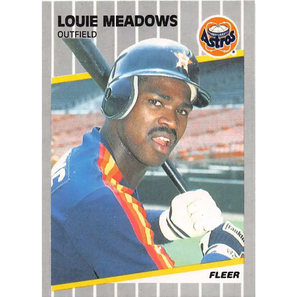 1989 Fleer #361 Louie Meadows EX Excellent Houston Astros Baseball Card - Baseball Card Single