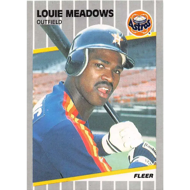1989 Fleer #361 Louie Meadows EX Excellent Houston Astros Baseball Card - Baseball Card Single