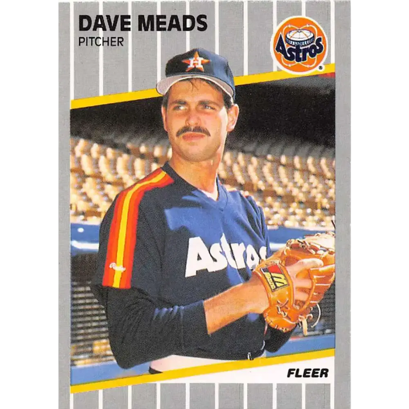 1989 Fleer #362 Dave Meads EX Excellent Houston Astros Baseball Card - Baseball Card Single