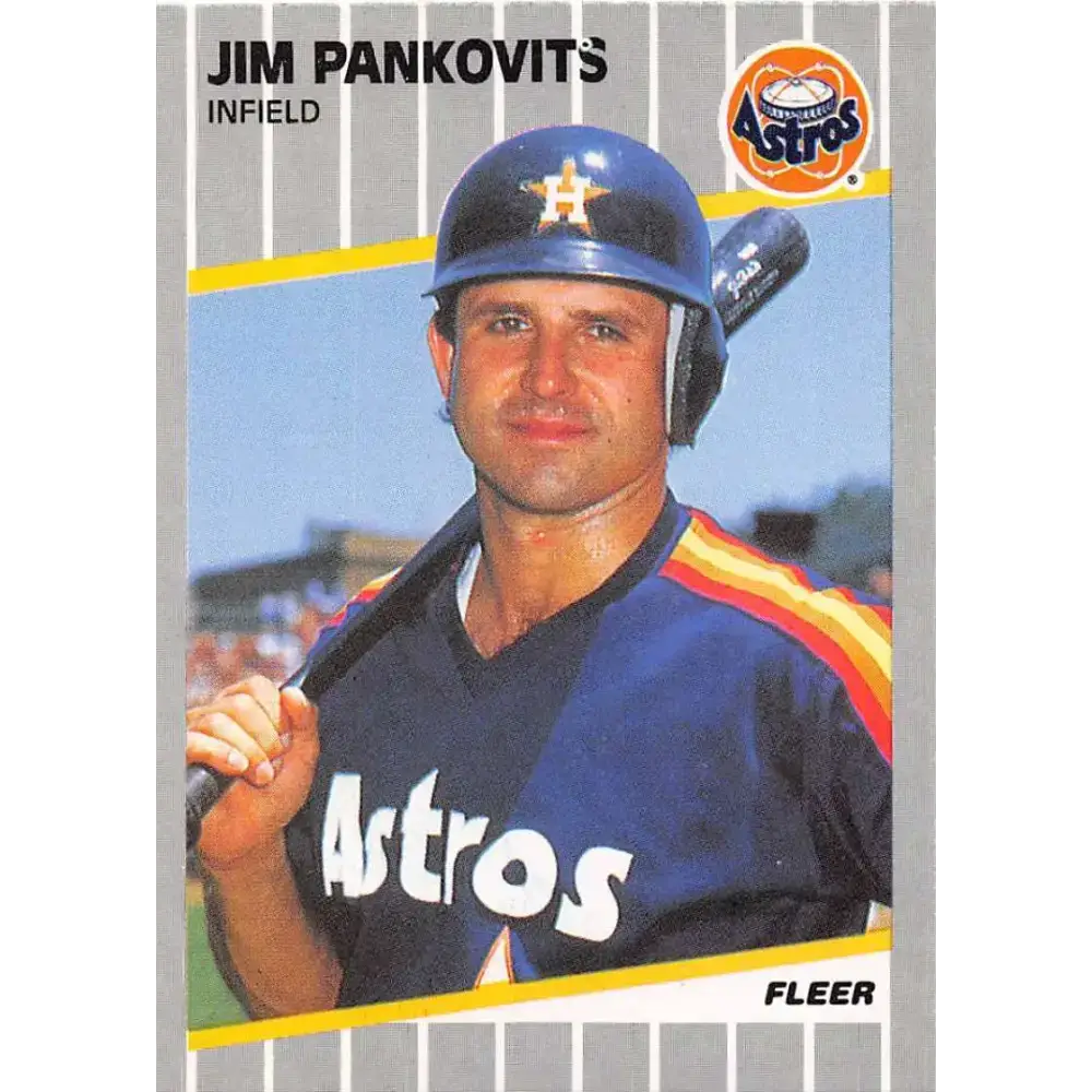 1989 Fleer #363 Jim Pankovits EX Excellent Houston Astros Baseball Card - Baseball Card Single