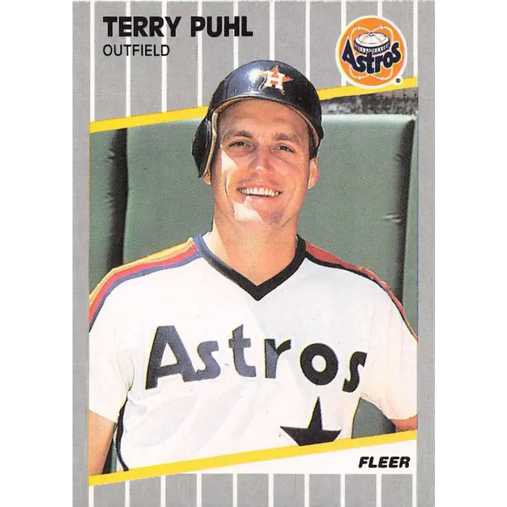 1989 Fleer #364 Terry Puhl EX Excellent Houston Astros Baseball Card - Baseball Card Single
