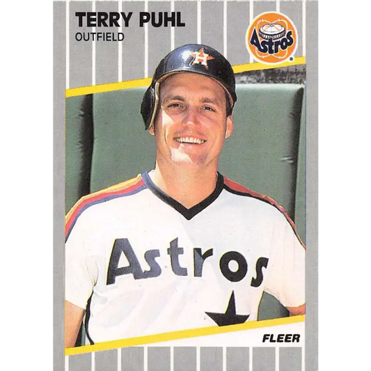1989 Fleer #364 Terry Puhl EX Excellent Houston Astros Baseball Card