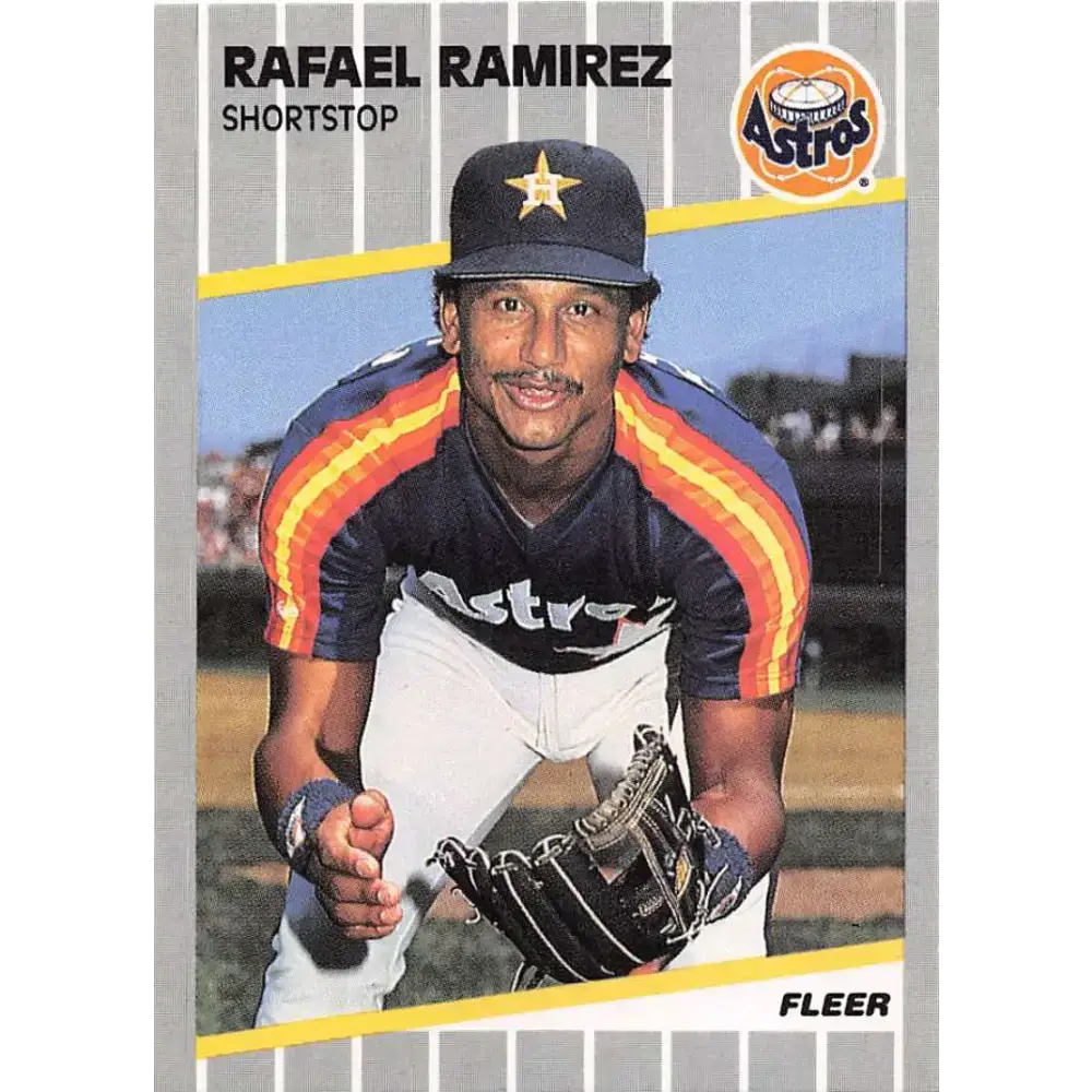 1989 Fleer #365 Rafael Ramirez EX Excellent Houston Astros Baseball Card - Baseball Card Single