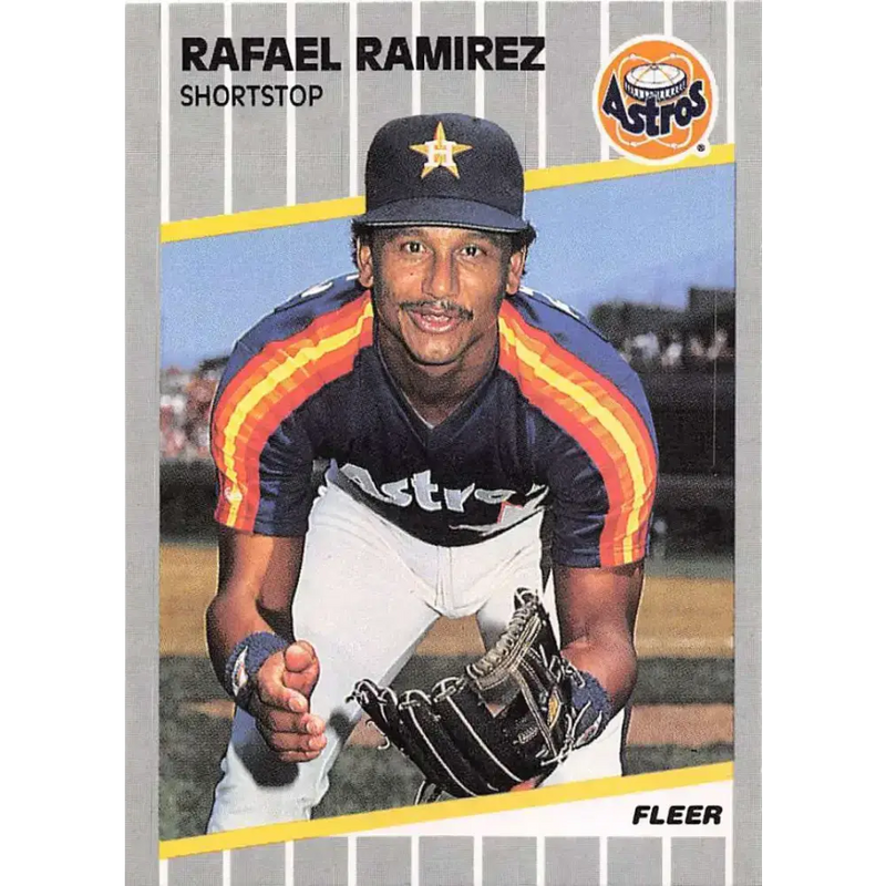 1989 Fleer #365 Rafael Ramirez EX Excellent Houston Astros Baseball Card - Baseball Card Single