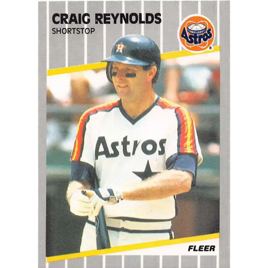 1989 Fleer #366 Craig Reynolds EX Excellent Houston Astros Baseball Card