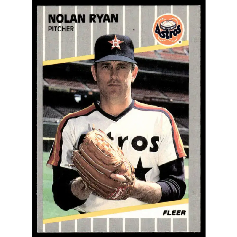 1989 Fleer #368 Nolan Ryan EX/NM Houston Astros Baseball Card - Baseball Card Single