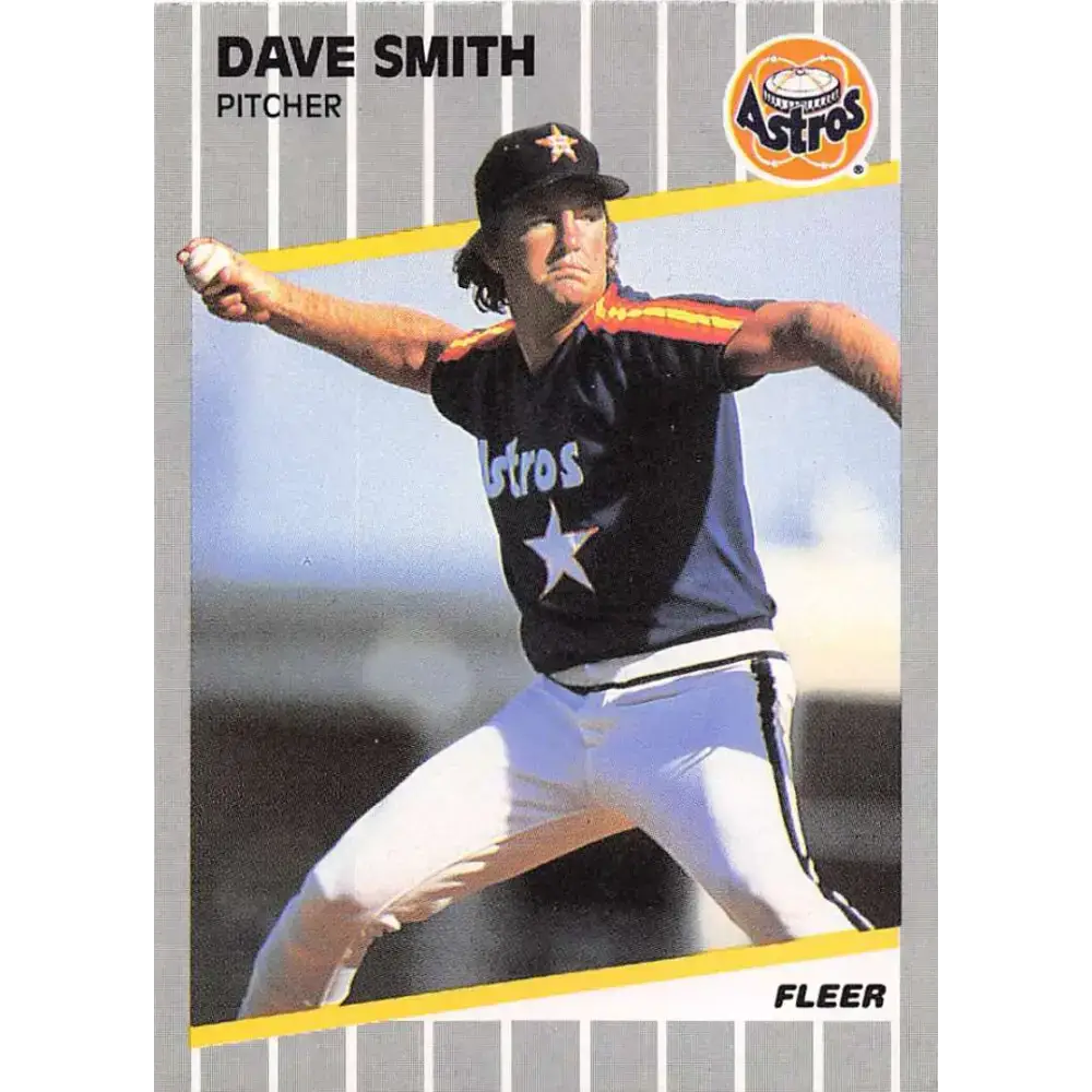 1989 Fleer #369 Dave Smith EX Excellent Houston Astros Baseball Card - Baseball Card Single