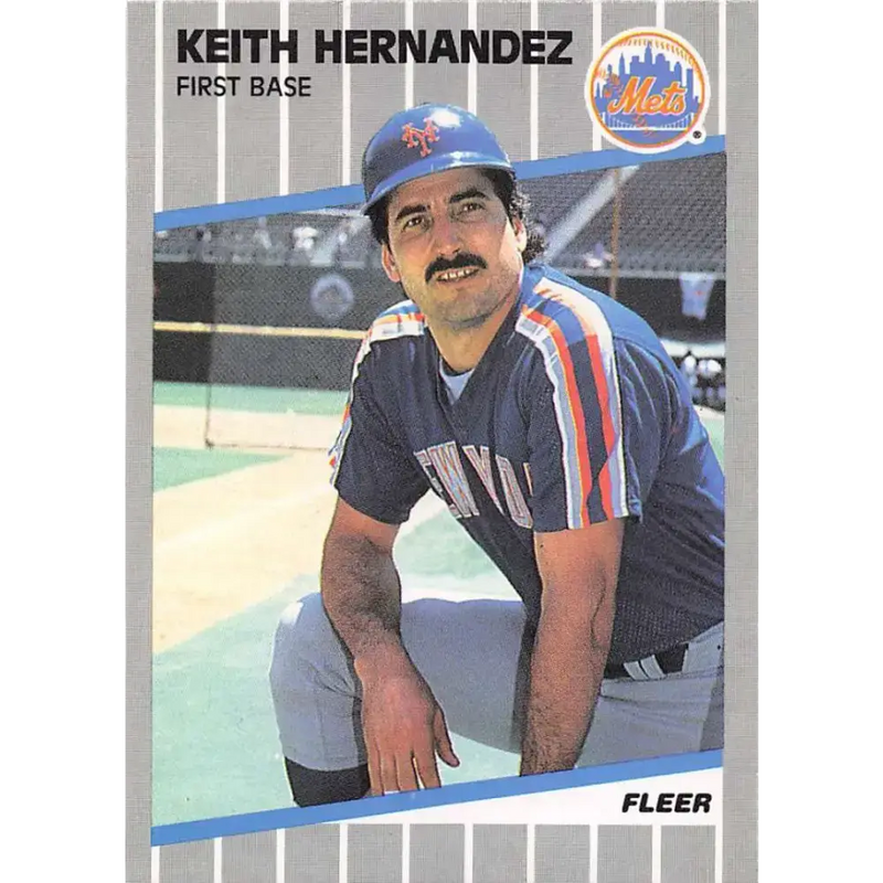 1989 Fleer #37 Keith Hernandez EX Excellent New York Mets Baseball Card - Baseball Card Single