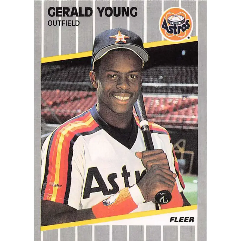 1989 Fleer #370 Gerald Young EX Excellent Houston Astros Baseball Card - Baseball Card Single