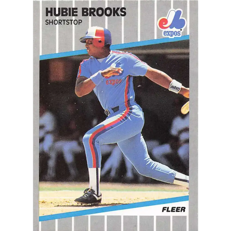 1989 Fleer #371 Hubie Brooks EX Excellent Montreal Expos Baseball Card - Baseball Card Single