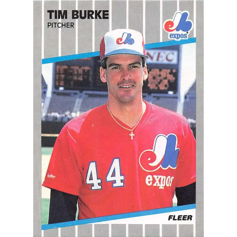 1989 Fleer #372 Tim Burke EX Excellent Montreal Expos Baseball Card - Baseball Card Single