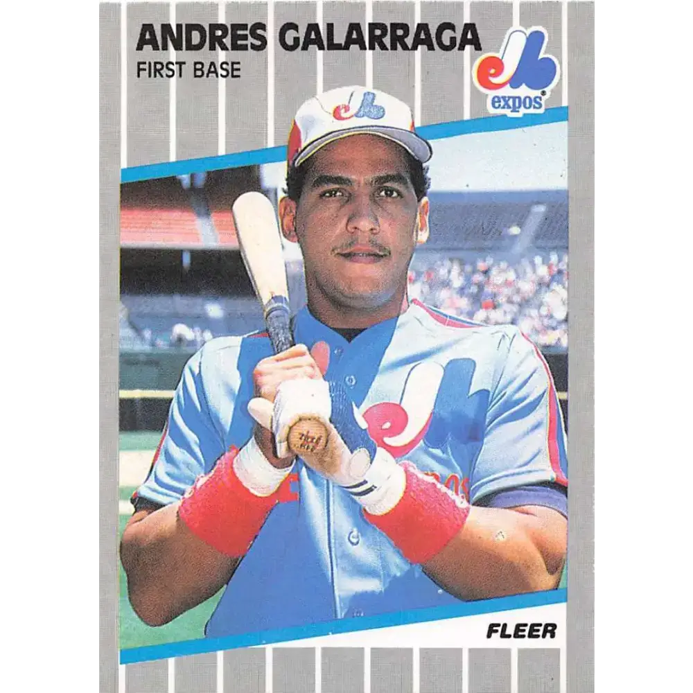 1989 Fleer #376 Andres Galarraga EX Excellent Montreal Expos Baseball Card - Baseball Card Single