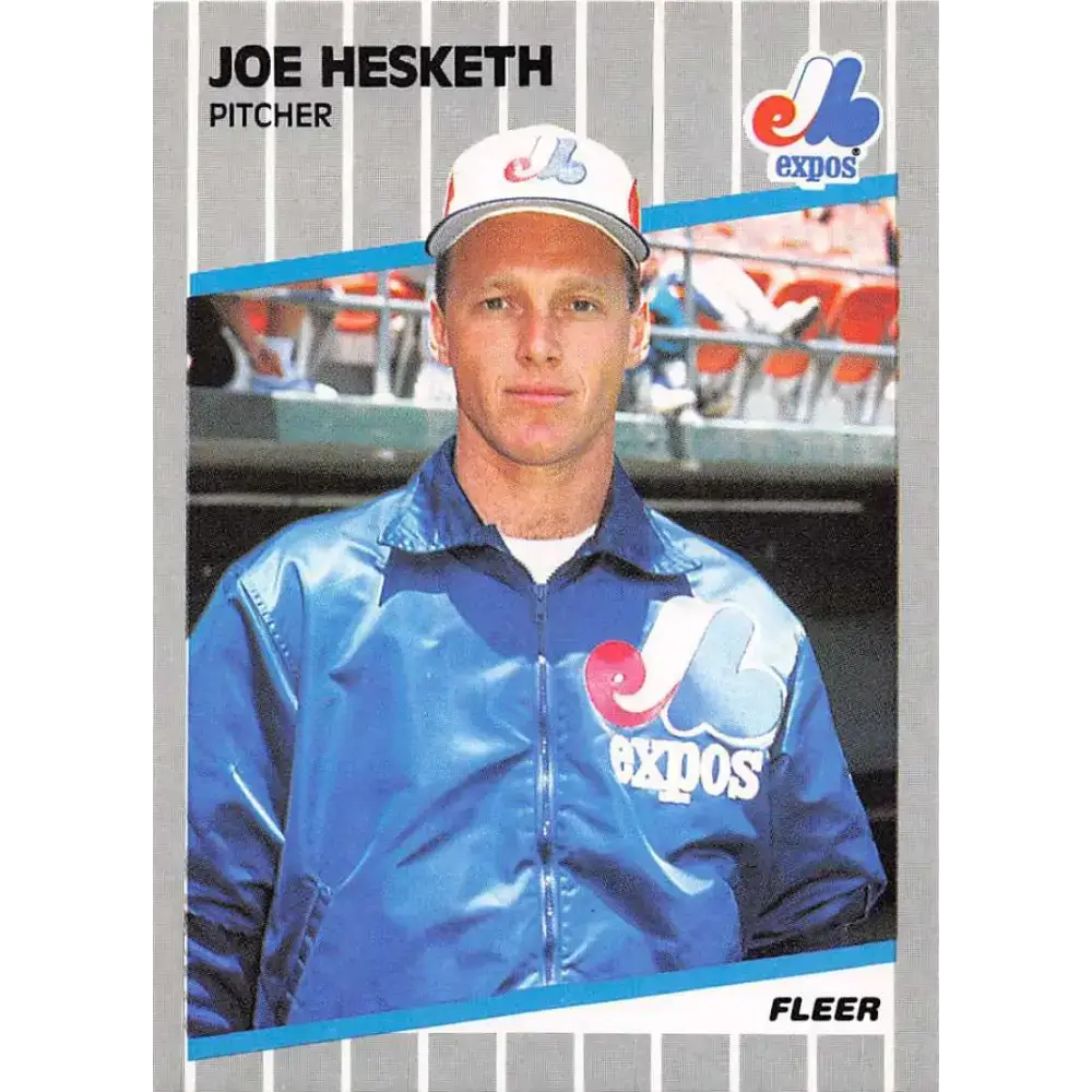 1989 Fleer #378 Joe Hesketh EX Excellent Montreal Expos Baseball Card - Baseball Card Single