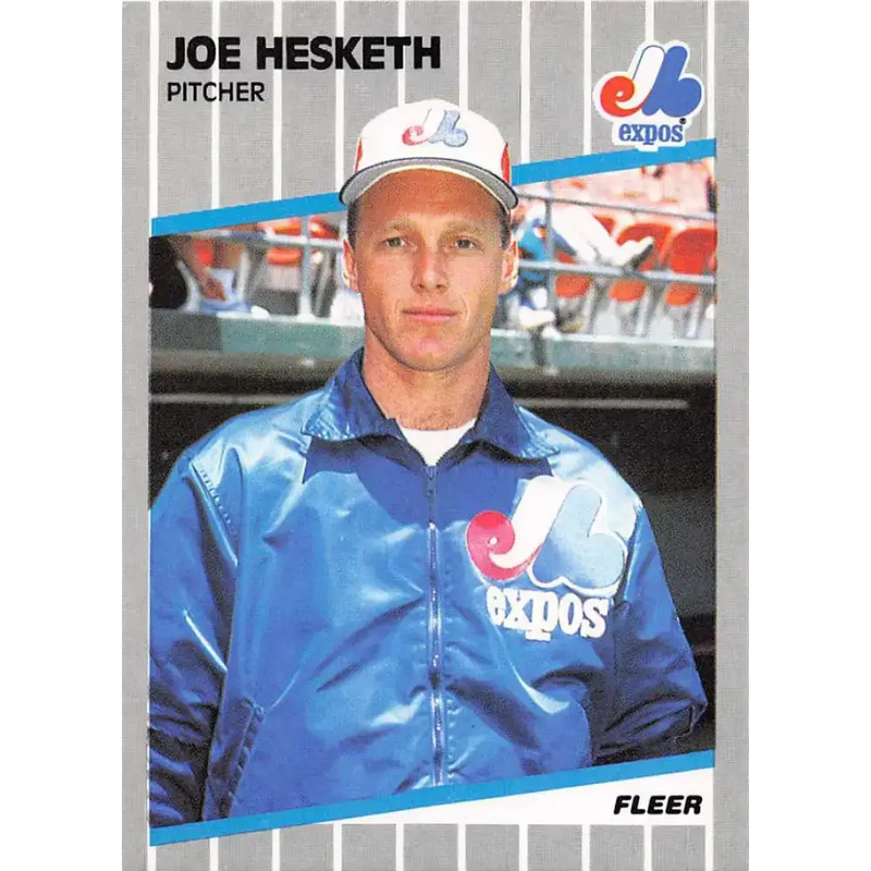 1989 Fleer #378 Joe Hesketh EX Excellent Montreal Expos Baseball Card - Baseball Card Single