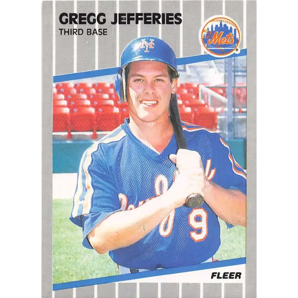 1989 Fleer #38 Gregg Jefferies EX Excellent New York Mets Baseball Card - Baseball Card Single