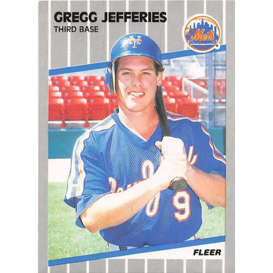 1989 Fleer #38 Gregg Jefferies EX Excellent New York Mets Baseball Card - Baseball Card Single