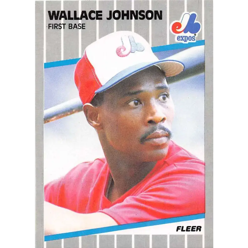 1989 Fleer #382 Wallace Johnson EX Excellent Montreal Expos Baseball Card - Baseball Card Single