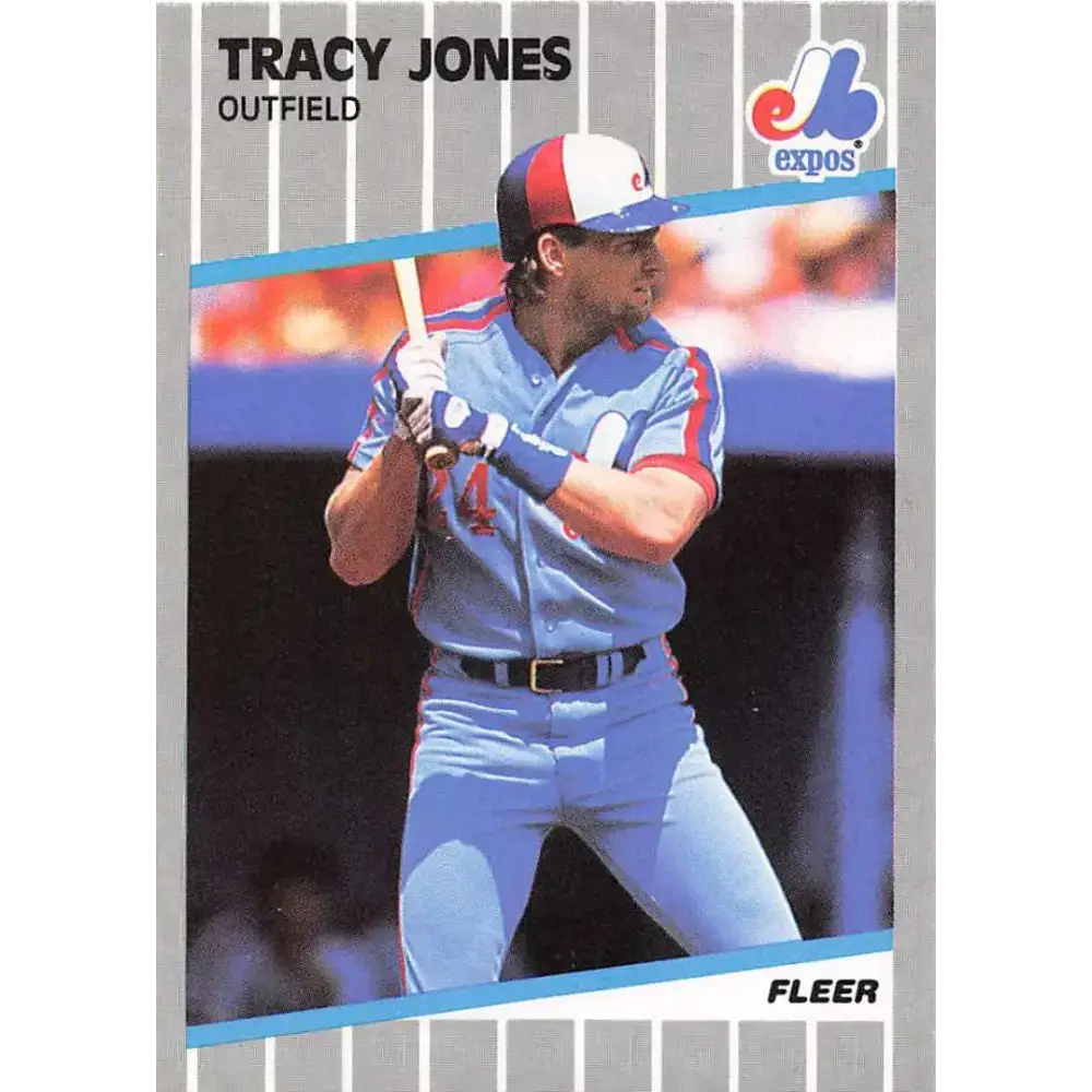 1989 Fleer #383 Tracy Jones EX Excellent Montreal Expos Baseball Card - Baseball Card Single