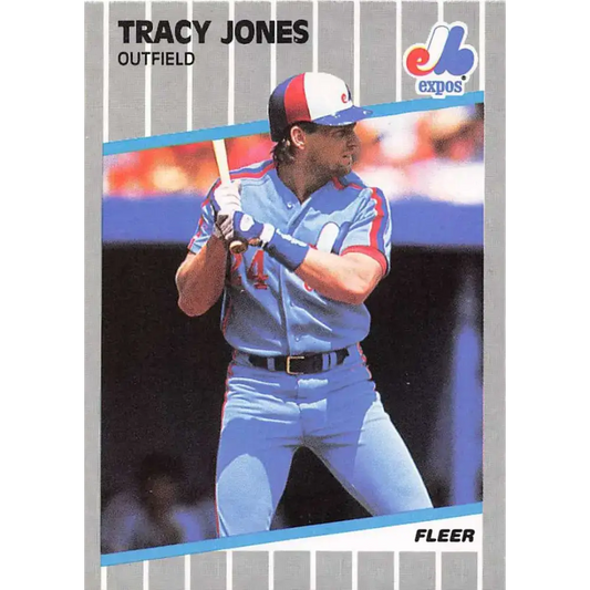 1989 Fleer #383 Tracy Jones EX Excellent Montreal Expos Baseball Card - Baseball Card Single