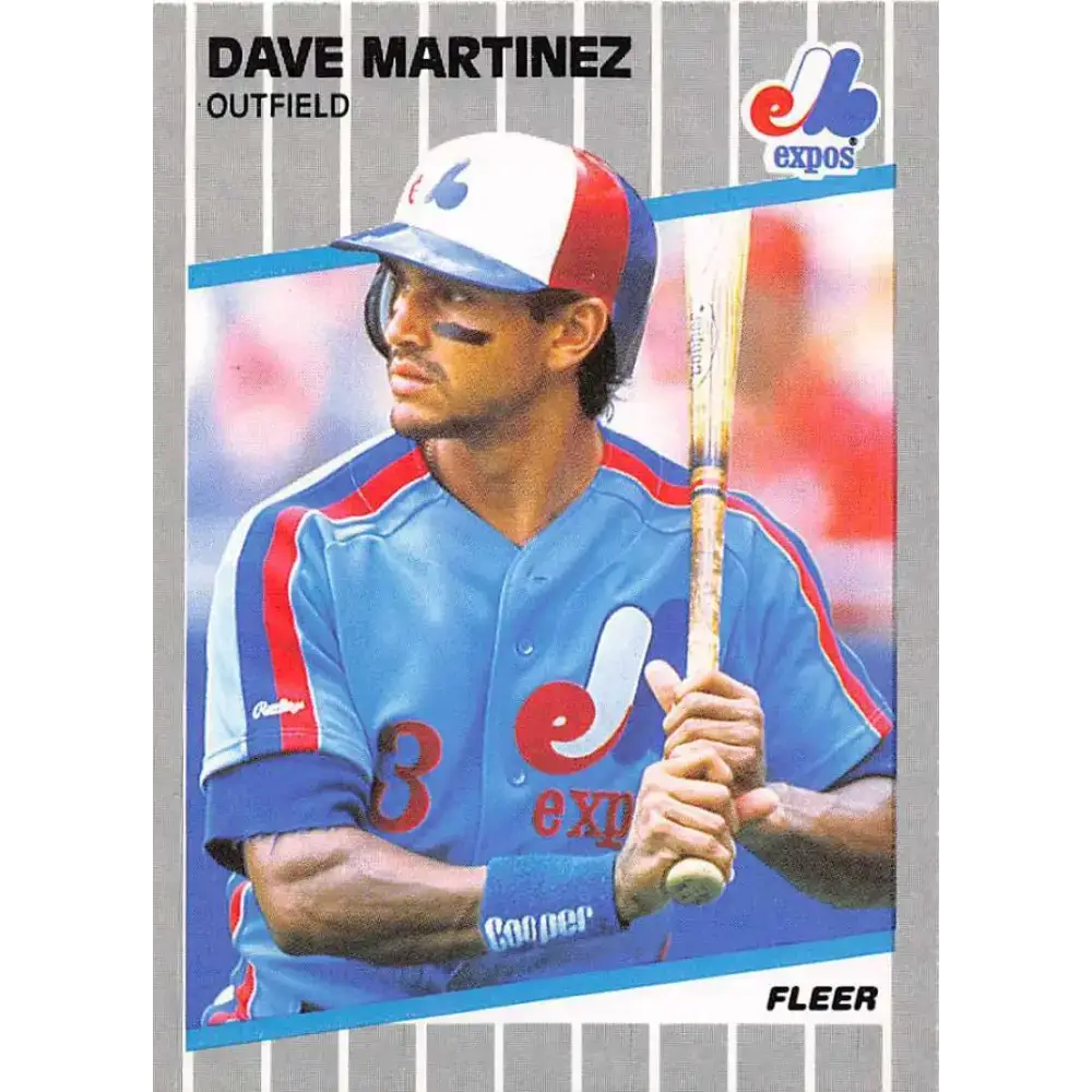 1989 Fleer #384 Dave Martinez EX Excellent Montreal Expos Baseball Card - Baseball Card Single