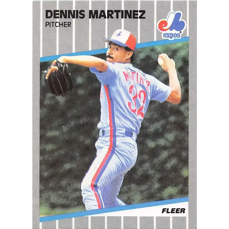1989 Fleer #385 Dennis Martinez EX Excellent Montreal Expos Baseball Card - Baseball Card Single