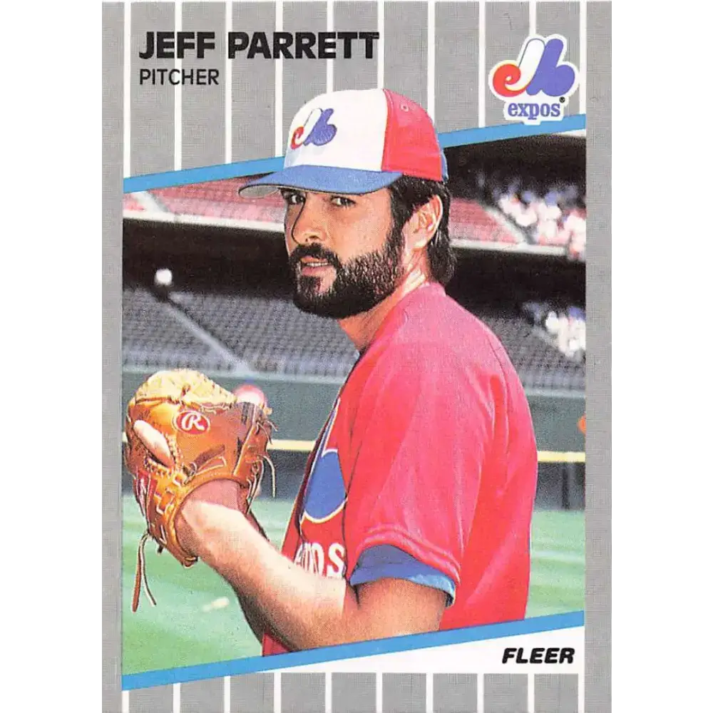 1989 Fleer #389 Jeff Parrett EX Excellent Montreal Expos Baseball Card - Baseball Card Single