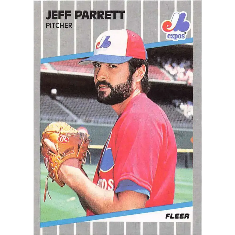 1989 Fleer #389 Jeff Parrett EX Excellent Montreal Expos Baseball Card - Baseball Card Single